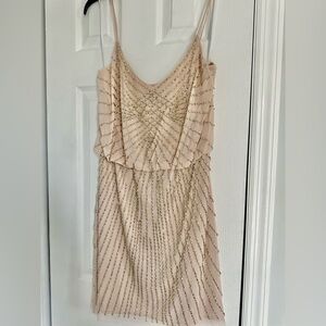 Xscape Woman Dress 10 Pink/Taupe
